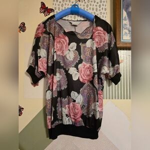 Vintage | Whimsigoth Floral Top